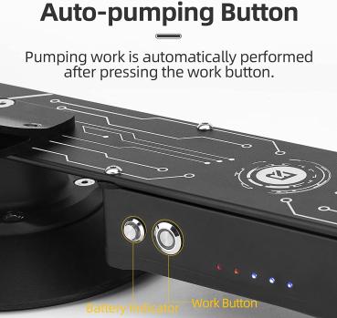 Preview: ROCKBROS | Elektrischer Dachgepäckträger für Auto – Aluminiumlegierung, Saugnäpfe, Druckalarm, für 3 Fahrräder